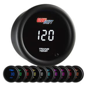 Glow Shift 10 color digital transmission temperature gauge - transmission cooler guide 