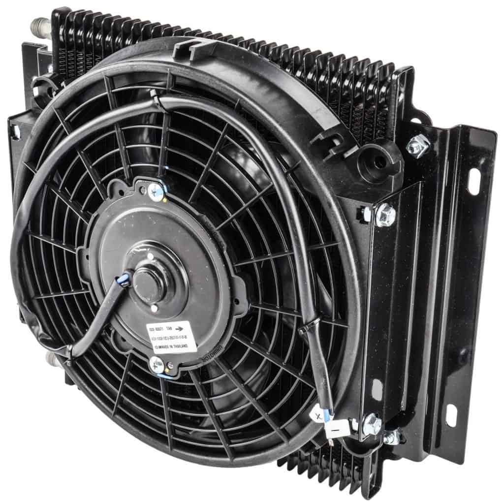 Jegs high performance transmission cooler with fan