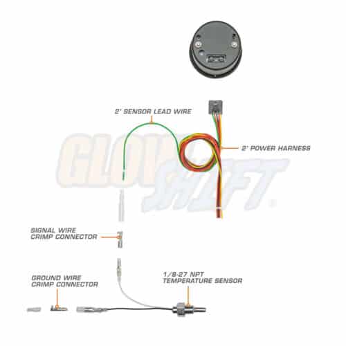 GlowShift 7 Color Transmission Temp Gauge Wiring Harness - Transmission Cooler Guide