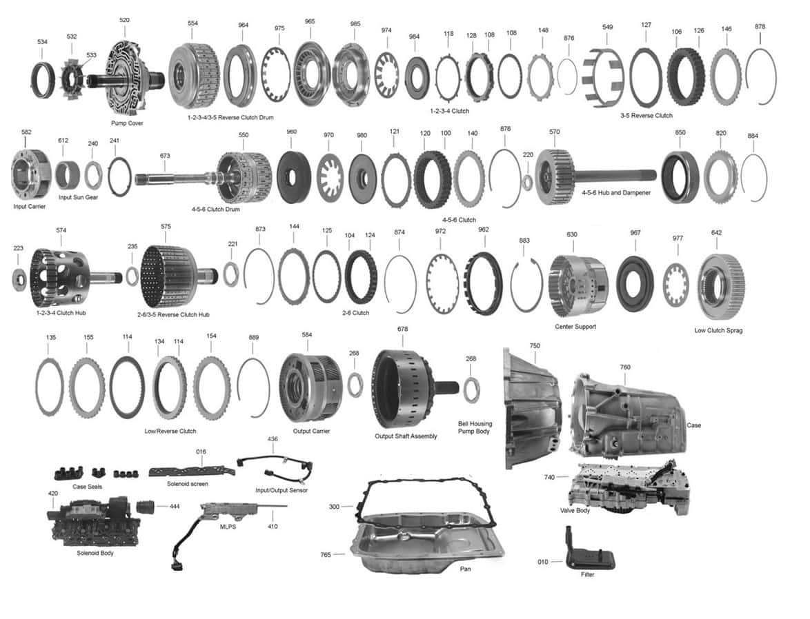 6l90 transmission parts diagram