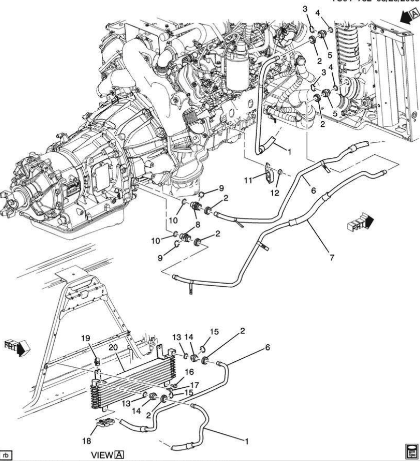 Tuyau De Refroidissement D'huile De Transmission Pour Audi A4 (2009-2016) / A5 (2010-2014) 2.0L Turbo - Remplacement #8K0317826AJ